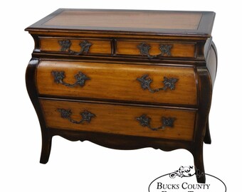 Theodore Alexander Mahogany and Poplar Burl Serpentine Bombe/' Chest French Louis XV