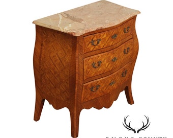 Theodore Alexander Mahogany and Poplar Burl Serpentine Bombe/' Chest French Louis XV