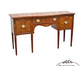 Statton Cherry Federal Style Serpentine Inlaid Sideboard