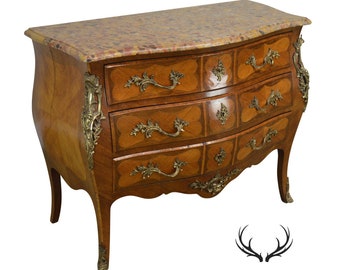 Theodore Alexander Mahogany and Poplar Burl Serpentine Bombe/' Chest French Louis XV
