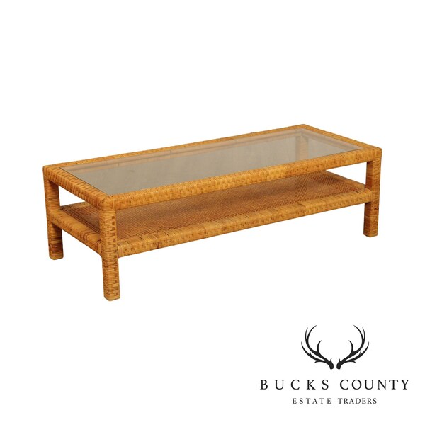 Wicker Coffee Table Etsy