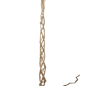 Kalco Lighting Postmodern Wrought Iron Faux Bois Torchier Floor Lamp