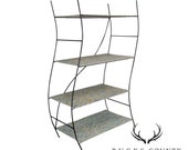 Whimsical Mid Century Modern Iron Etagere Display Rack