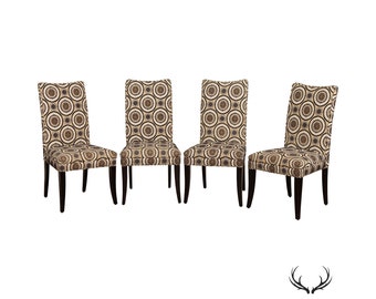 Modern Custom Upholstered Set of Four Dining Chairs