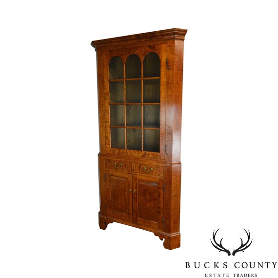 Irion Company Custom Made Tiger Maple Chippendale Style Corner Etsy