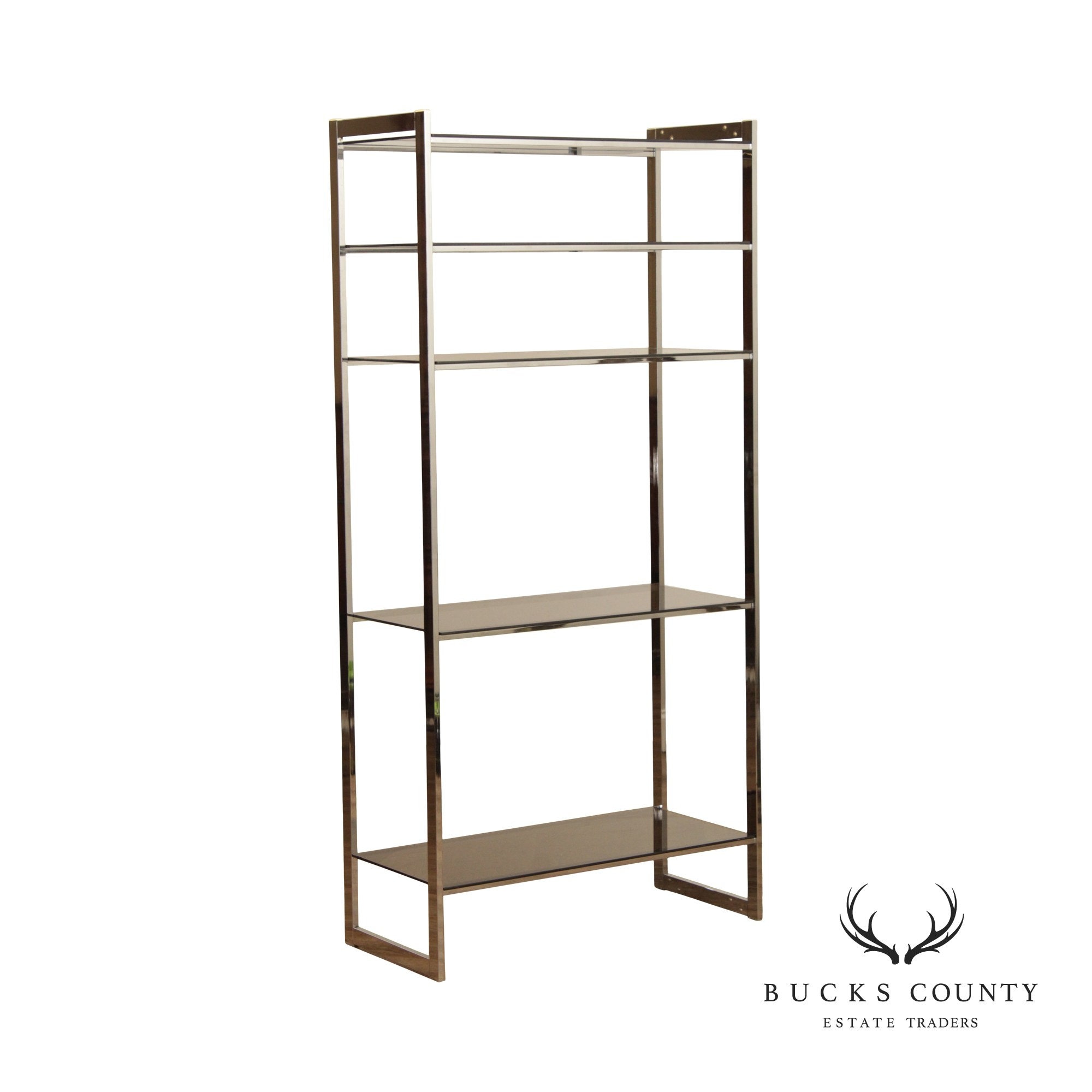 Chrome etagere bookcase discount