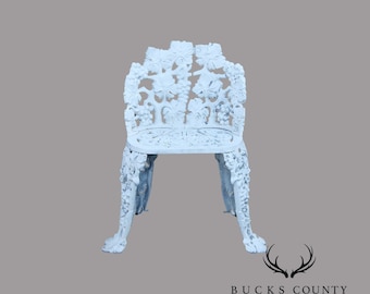 Victorian Style Cast Aluminum Grapevine Pattern Outdoor Garden Chair