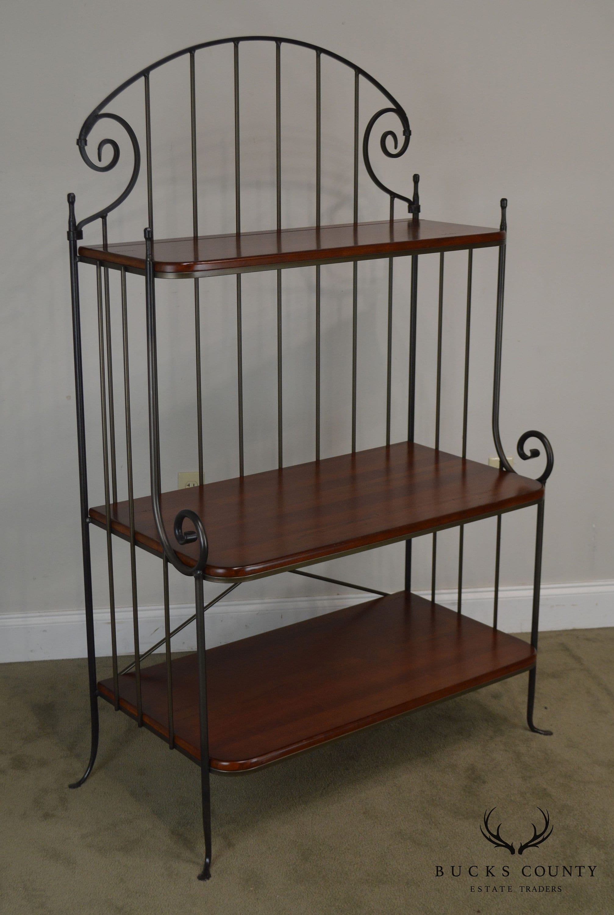 Charleston Forge Iron & Cherry Wood 3 Tier Bakers Rack - Etsy