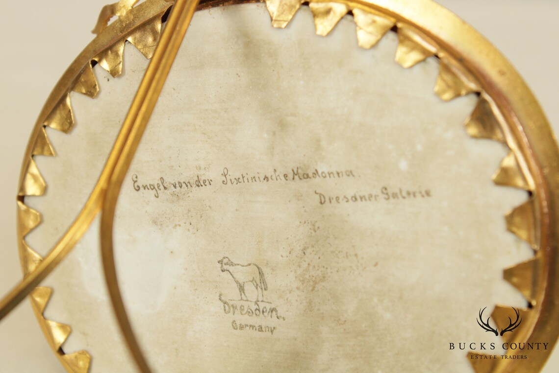 Antique Dresden Hand Painted Oval Porcelain Plaque of Cherubs | Etsy