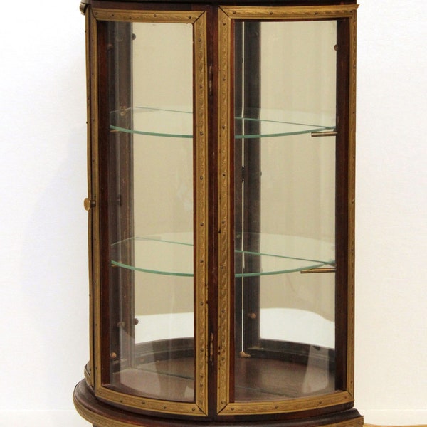 Diminutive Mahogany Bow Front Display Cabinet