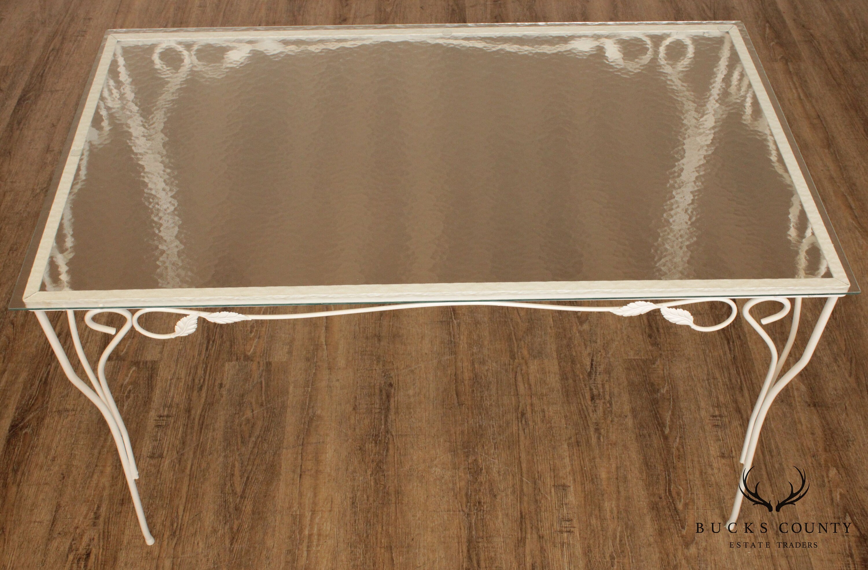 Vintage Wrought Iron 5 Piece Patio Dining Set Glass Top Table Etsy