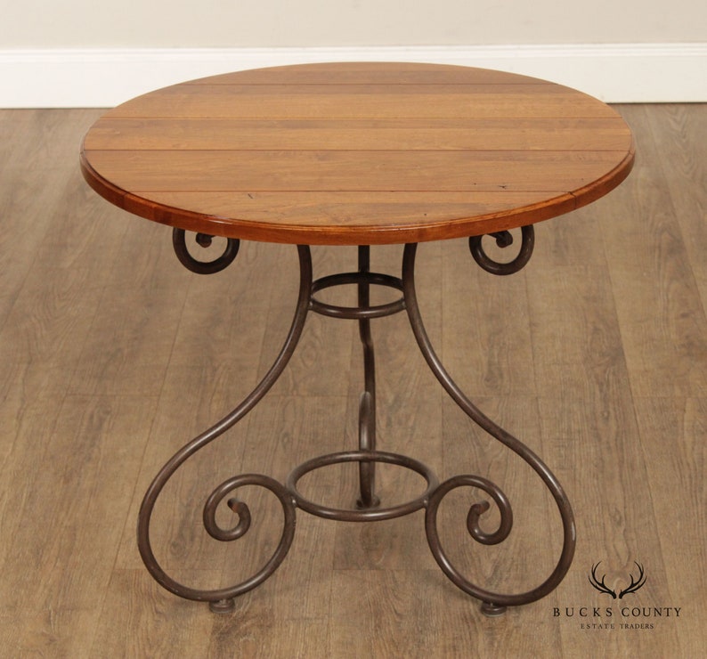 Ethan Allen Legacy Collection Round Side Table Etsy