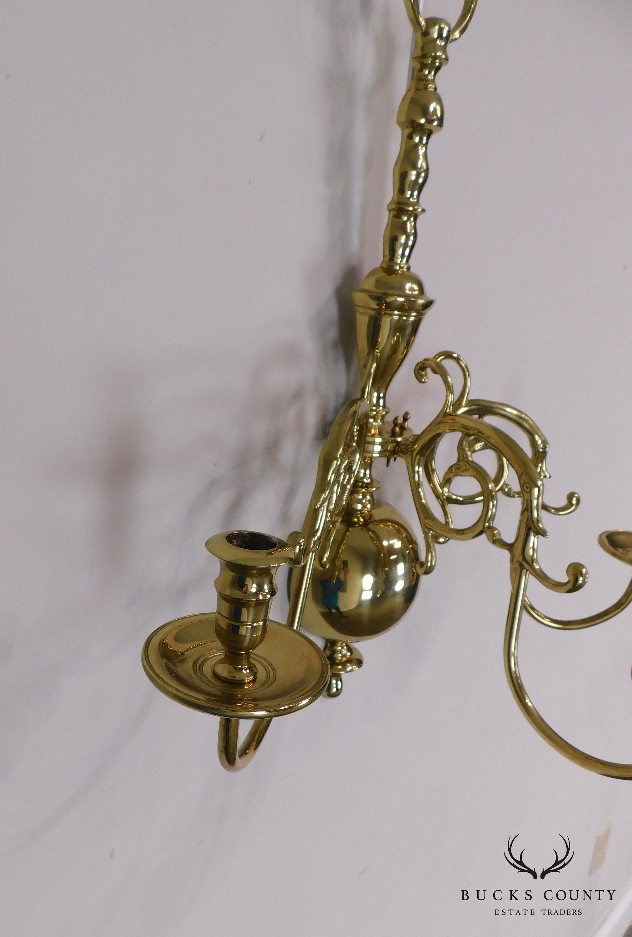 Virginia Metalcrafters Harvin Brass 3 Arm Wall Sconce - Etsy display picture 1
