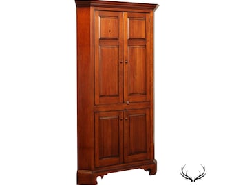 William Draper Chippendale  Style Pine Corner Cabinet