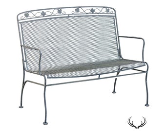 Woodard Vintage Wrought Iron Outdoor Garden Bench
