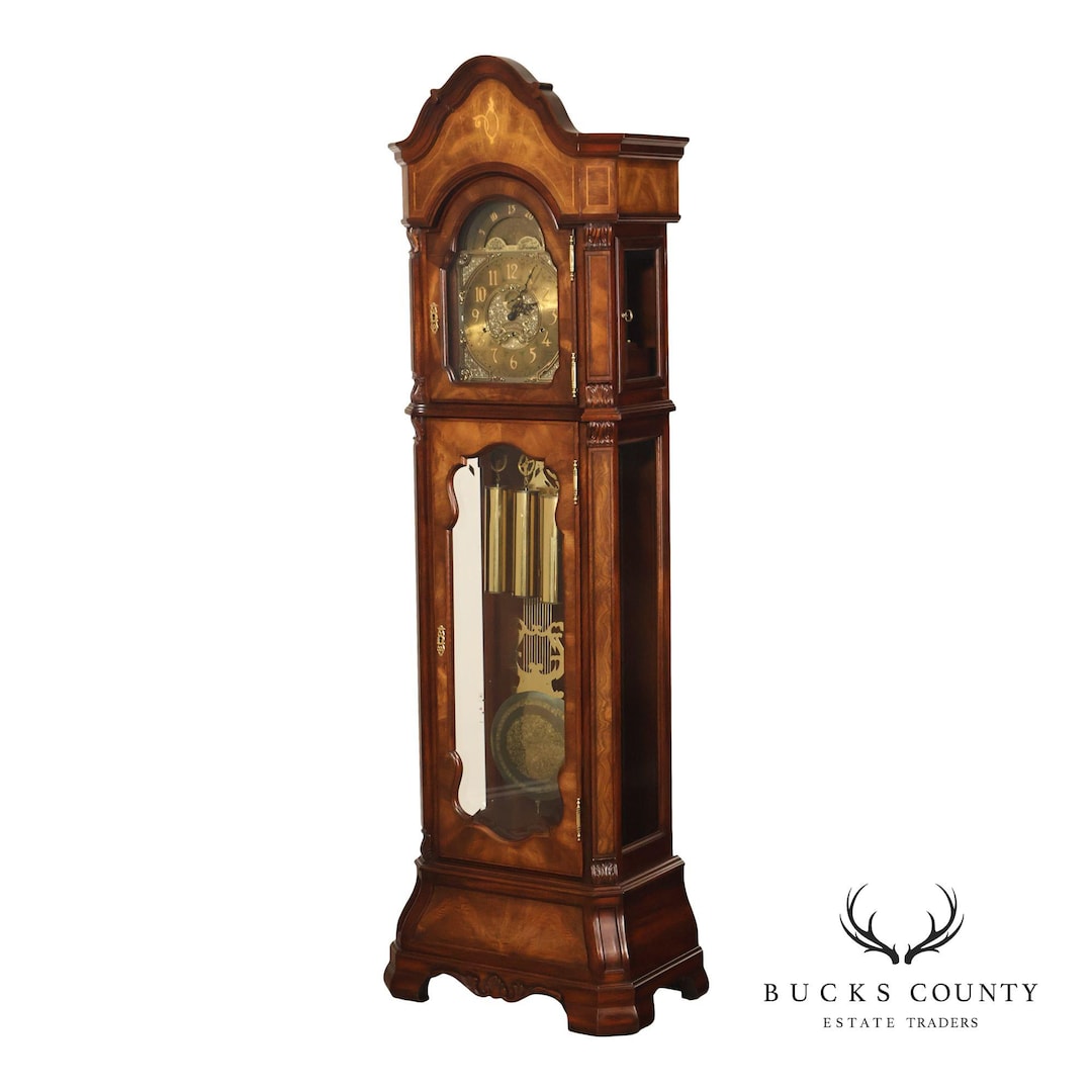 Sligh Mahogany Inlaid Grandfather Clock - Etsy