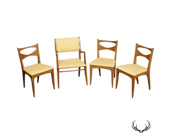 John Van Koert For Drexel Profile Mid Century Modern Set Four Dining Chairs