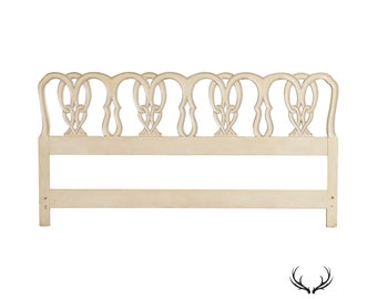 John Widdicomb Vintage French Provincial Style King Size Painted Headboard
