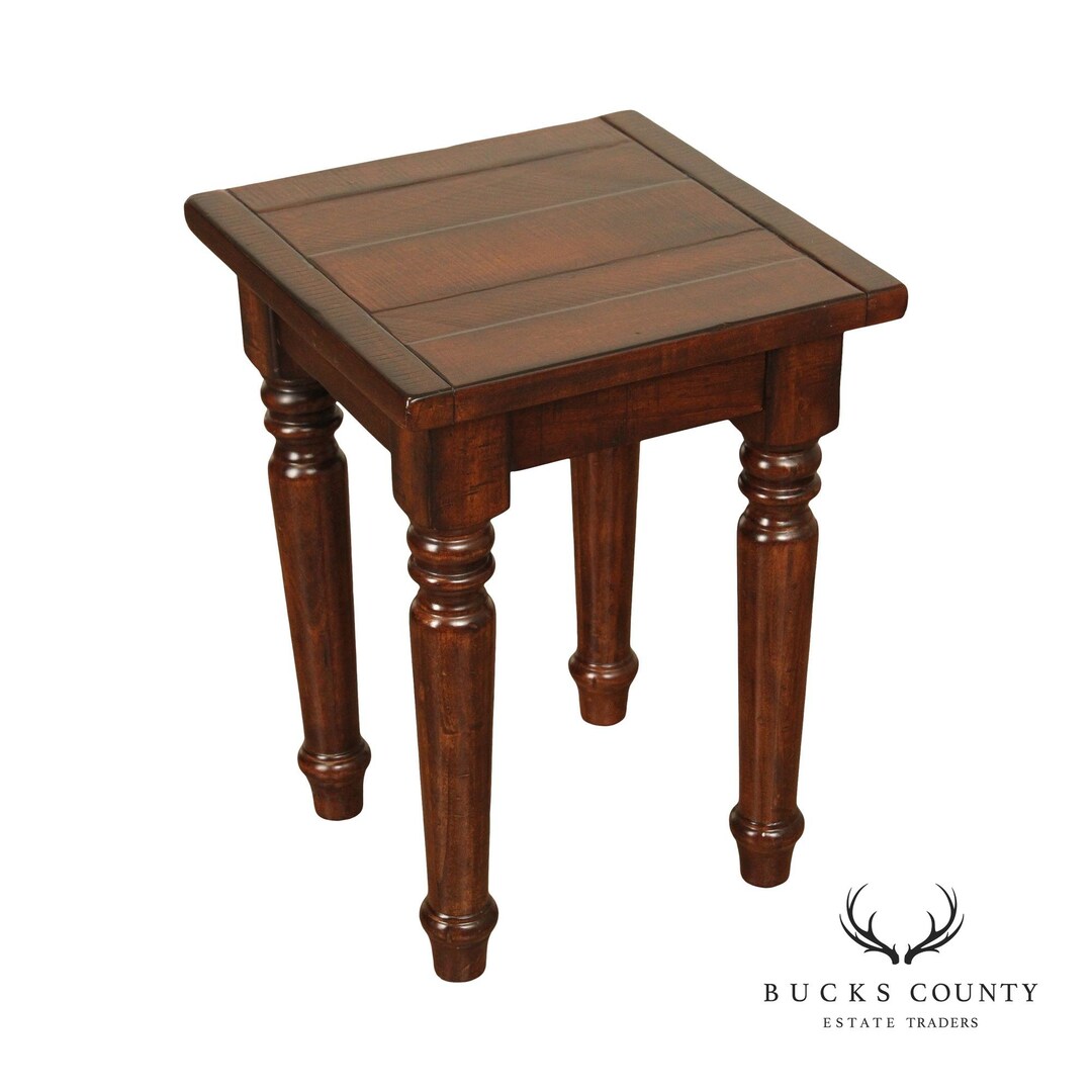 Pottery Barn English Traditional Style Square Top Side Table - Etsy