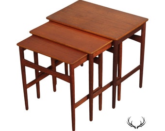 Illums Bolighus, Danish Modern set of three teak nesting tables