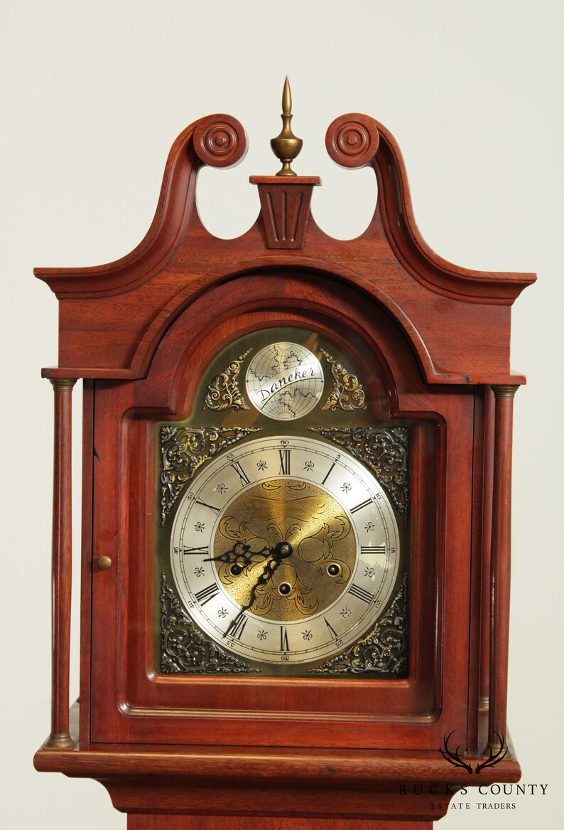 Daneker Vintage Mahogany Grandmother Floor Clock Style G66 Etsy
