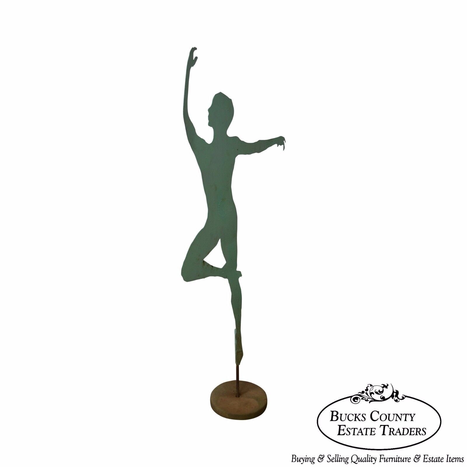 Mid Century Modern Large Dancing Ballerina Metal Garden