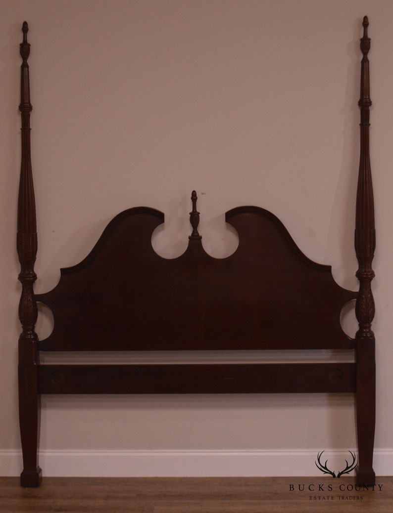 Craftique Mahogany Queen Size Poster Bed Headboard Etsy