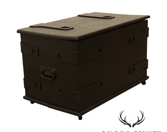 Antique Arts and Crafts Oak Lidded Storage Chest