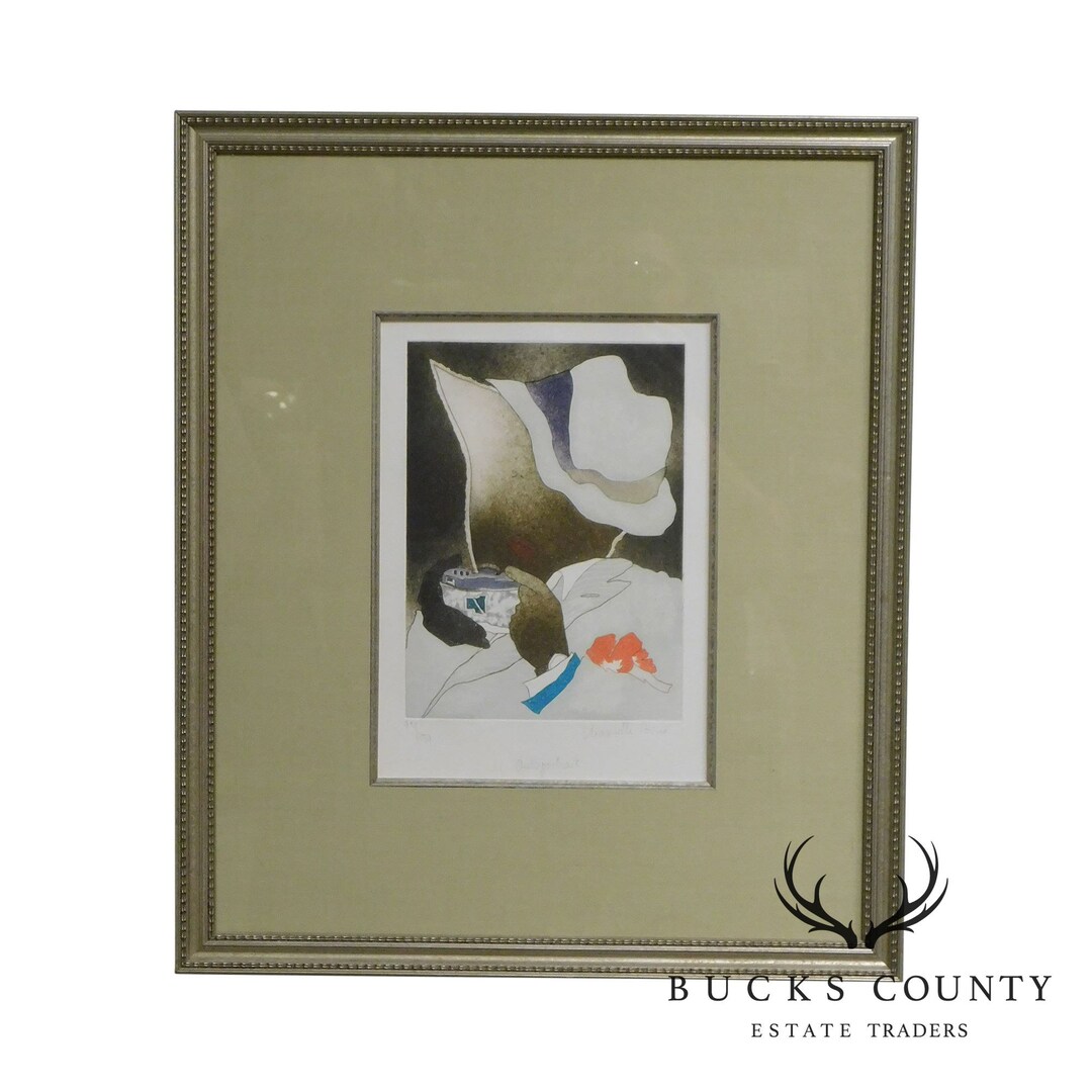 Framed Limited Edition Color Etching autoportrait Etsy