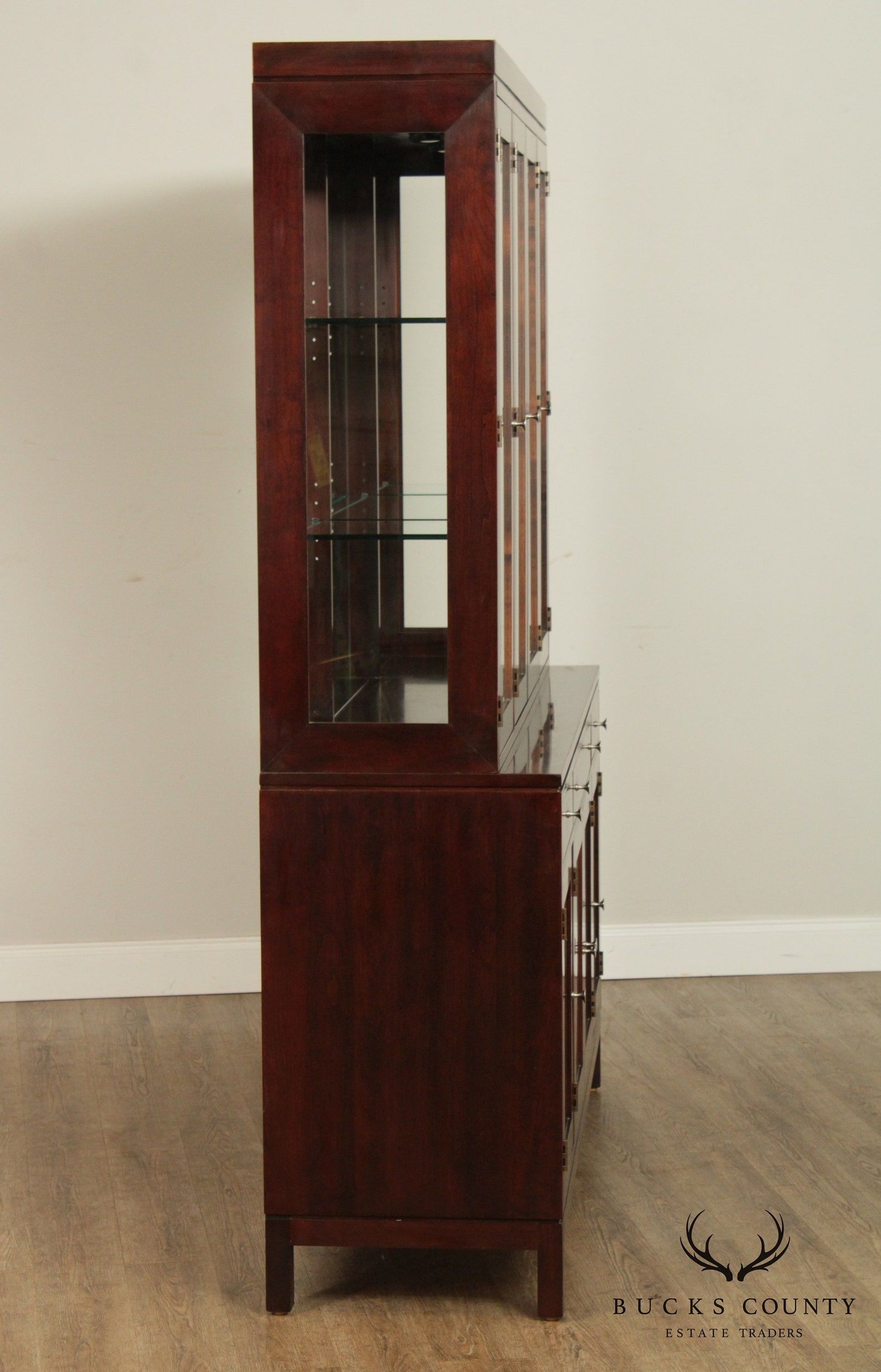 Stickley Cherry Breakfront China Cabinet - Etsy