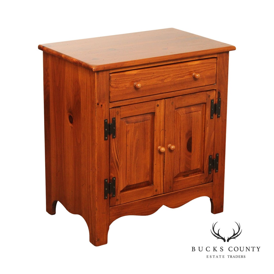 Ethan Allen Country Craftsman Pine Nightstand Etsy