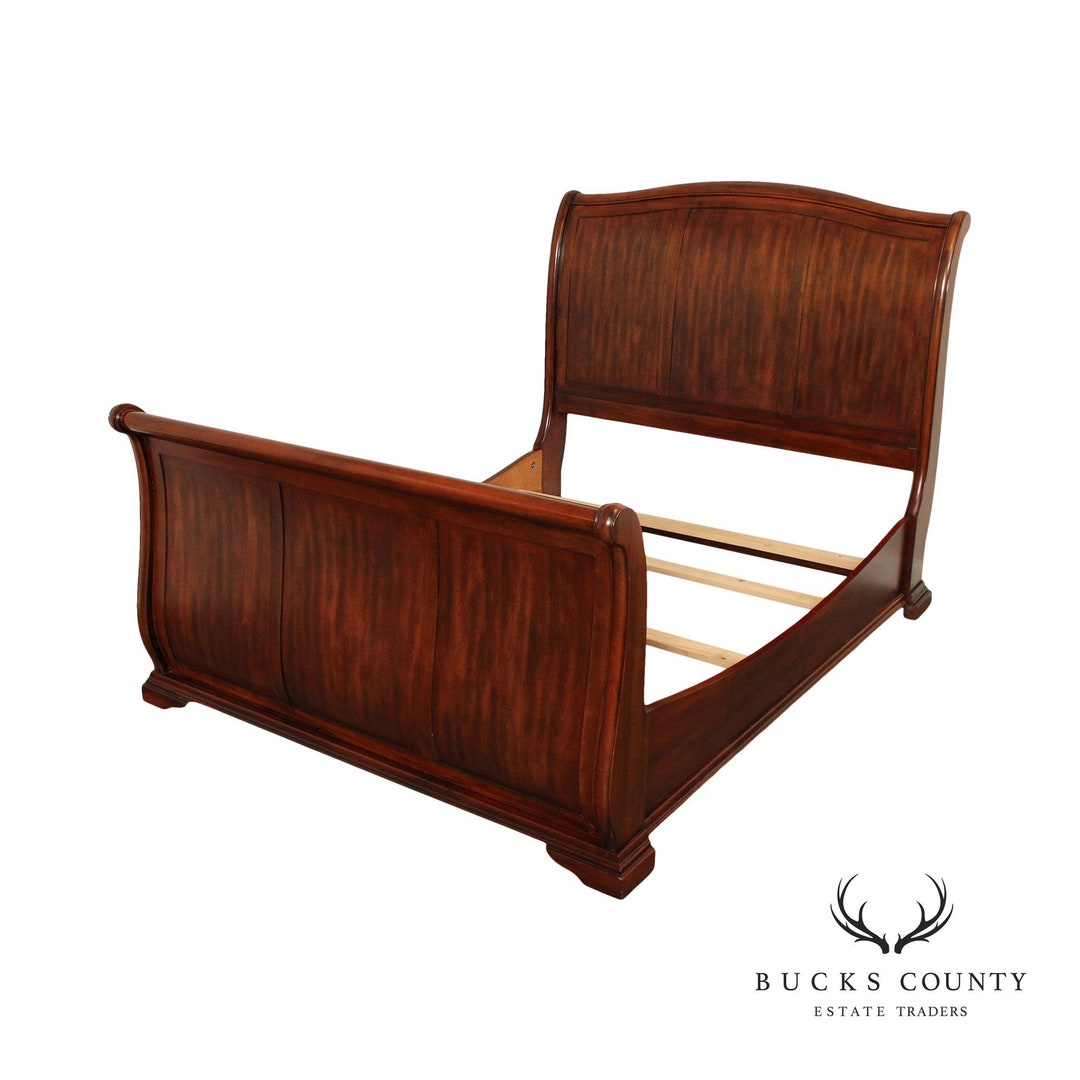 Queen Size Mahogany Sleigh Bed Frame Etsy UK