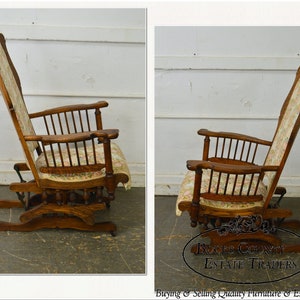 Antique 19th Century Victorian Oak Platform Rocker - Etsy