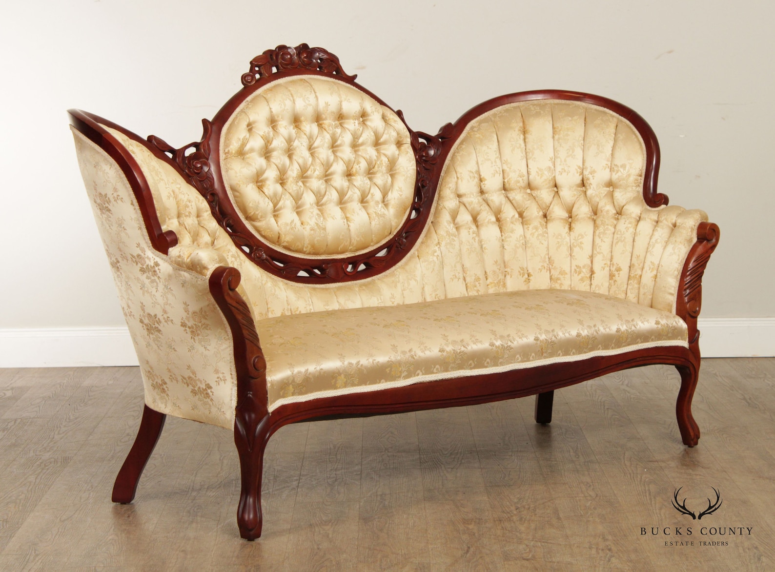 Kimball Furniture Victorian Style Tufted Sofa Settee Etsy