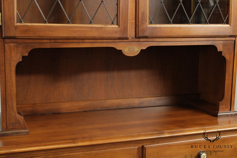 Hitchcock Vintage Maple Stenciled Hutch Cabinet