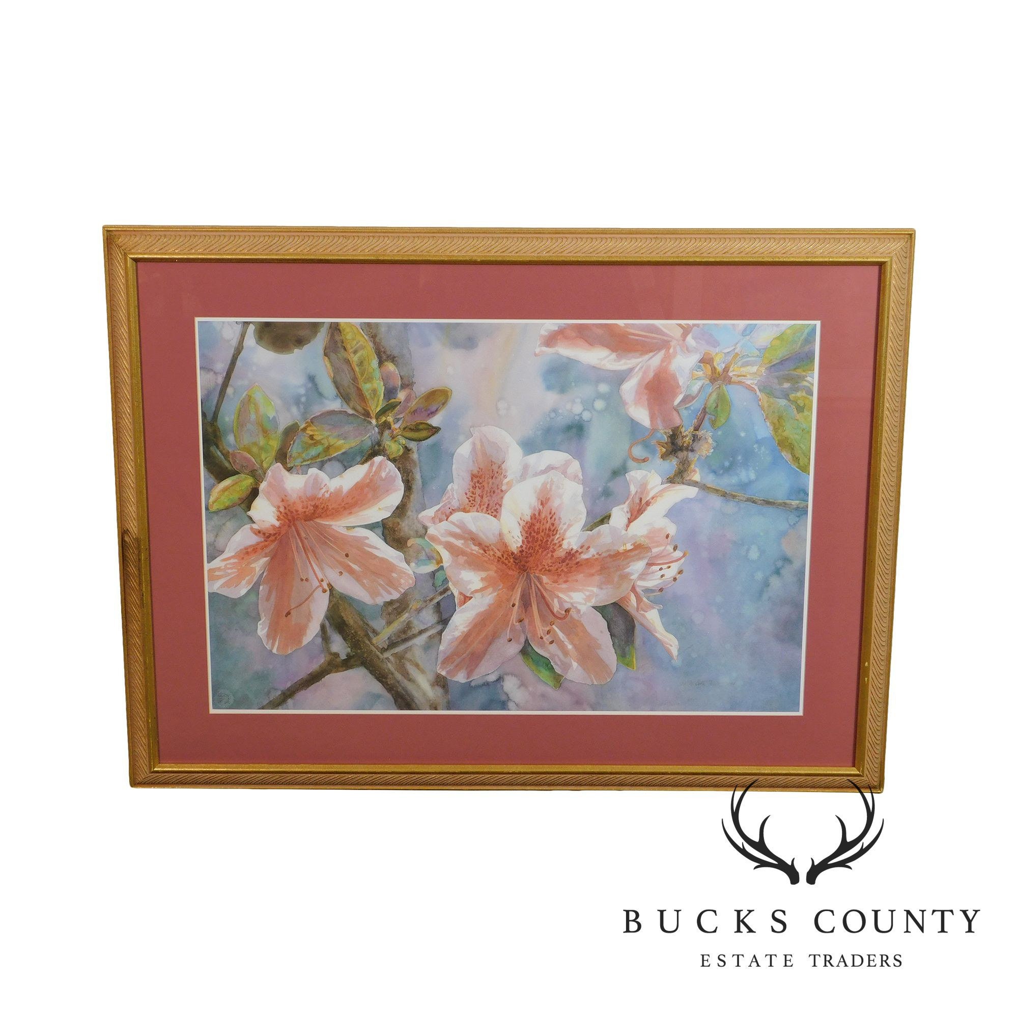Mary Booth Cabot Azaleas Fine Art Lithograph of Original