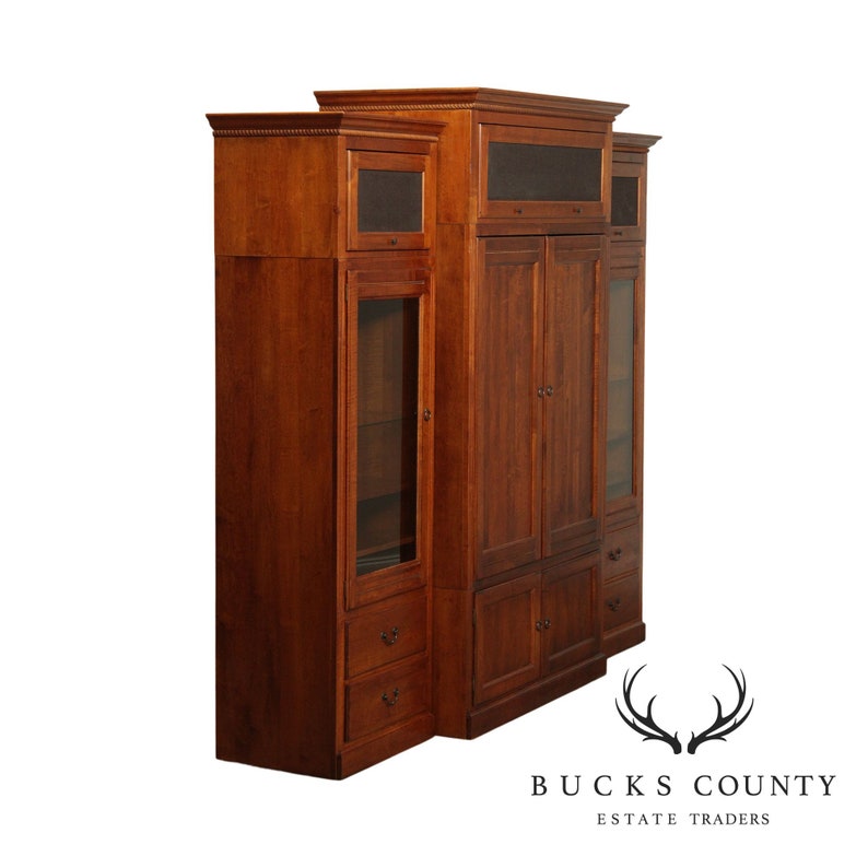 Ethan Allen Country Crossing Large Entertainment Wall Unit image 1