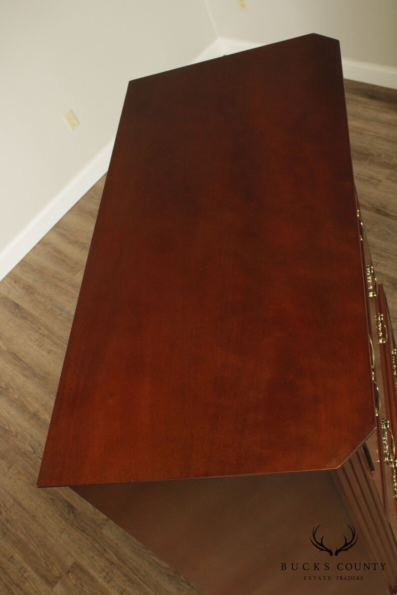 Baker Mahogany Chippendale Style Chest on Chest
