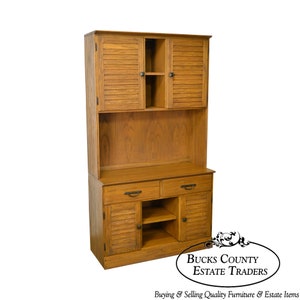 Brandt Ranch Oak Large 2 Piece Bookcase Hutch Cabinet image 1