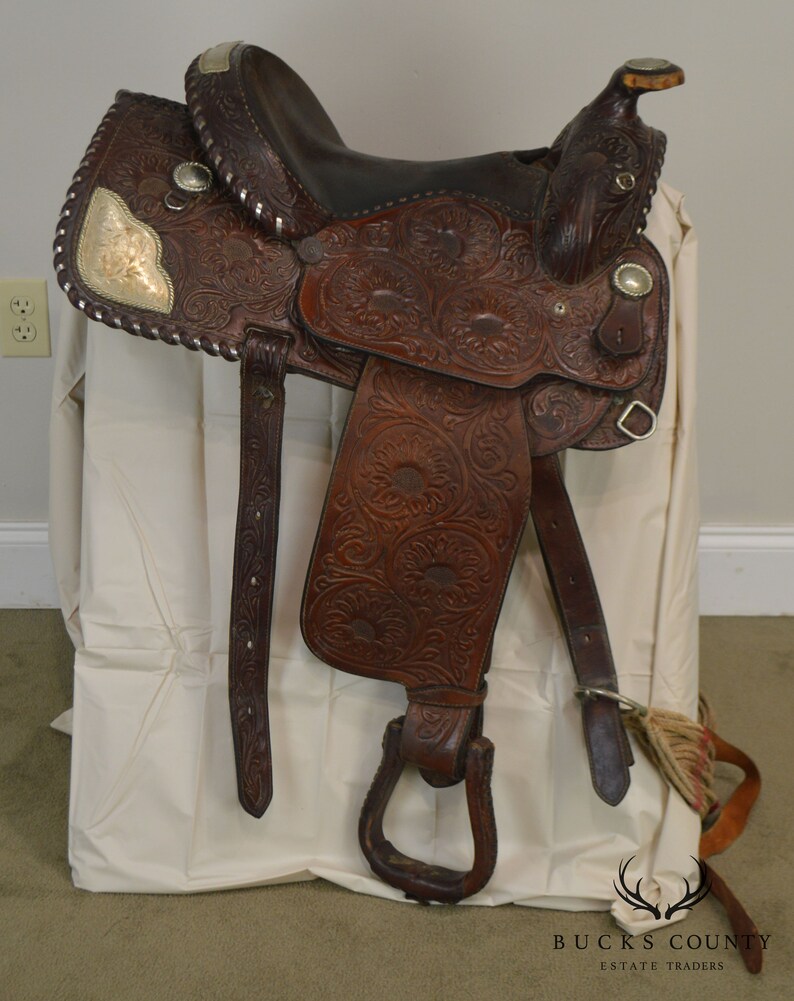 NEW! Billy Royal® Elite Floral Tooled Western Show Saddle