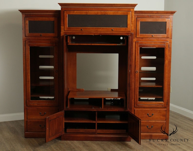 Ethan Allen Country Crossing Large Entertainment Wall Unit image 9