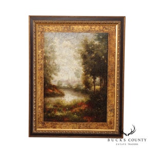 Vintage American Impressionist Style Painting of a Stream, After William Otto Emerson