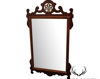 American Drew Mahogany Chippendale Style Wall Mirror