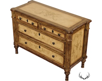 Paint Decorated French Louis XVI Style Chest Of Drawers