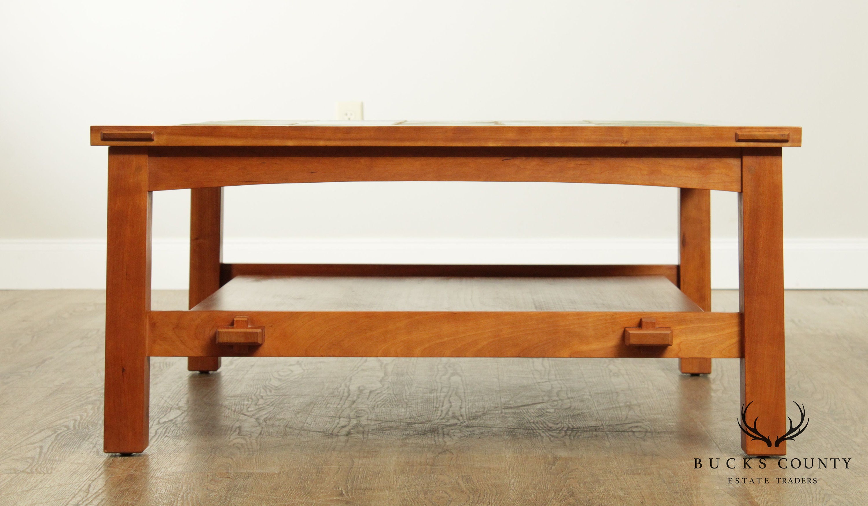 Stickley Mission Collection Cherry Tile Top Coffee Table Etsy