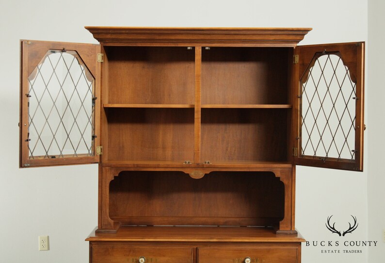 Hitchcock Vintage Maple Stenciled Hutch Cabinet