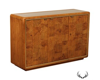 American of Martinsville Mid Century Modern Burl Elm Server