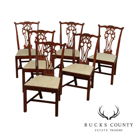 MCGK Woodworks for Hickory Style Set of 6 Mahogany Chippendale - Etsy