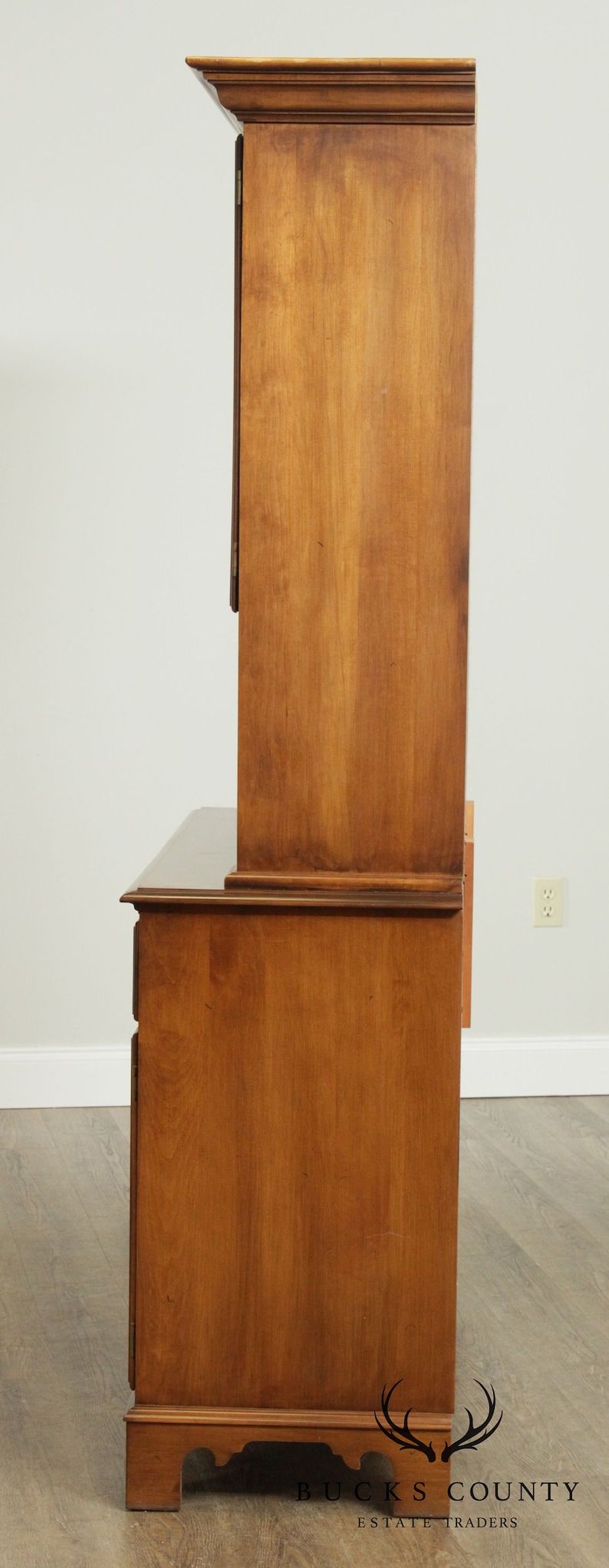 Hitchcock Vintage Maple Stenciled Hutch Cabinet