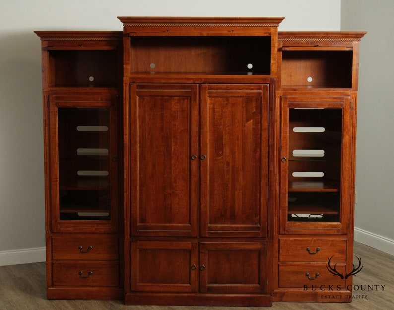 Ethan Allen Country Crossing Large Entertainment Wall Unit image 4